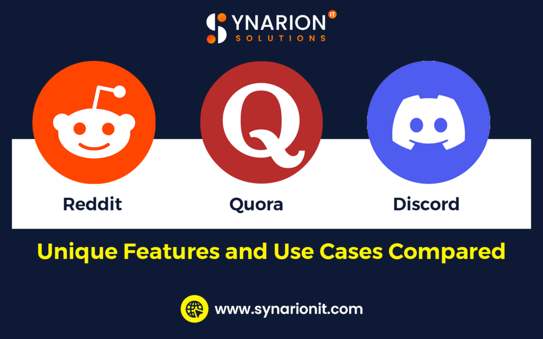 Reddit vs Quora vs Discord Key Difference